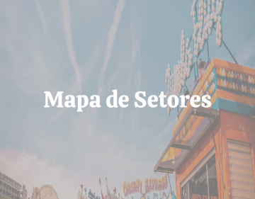 imagem de um parque de diversões, mostrando o céu com o título Mapa de Setores no meio